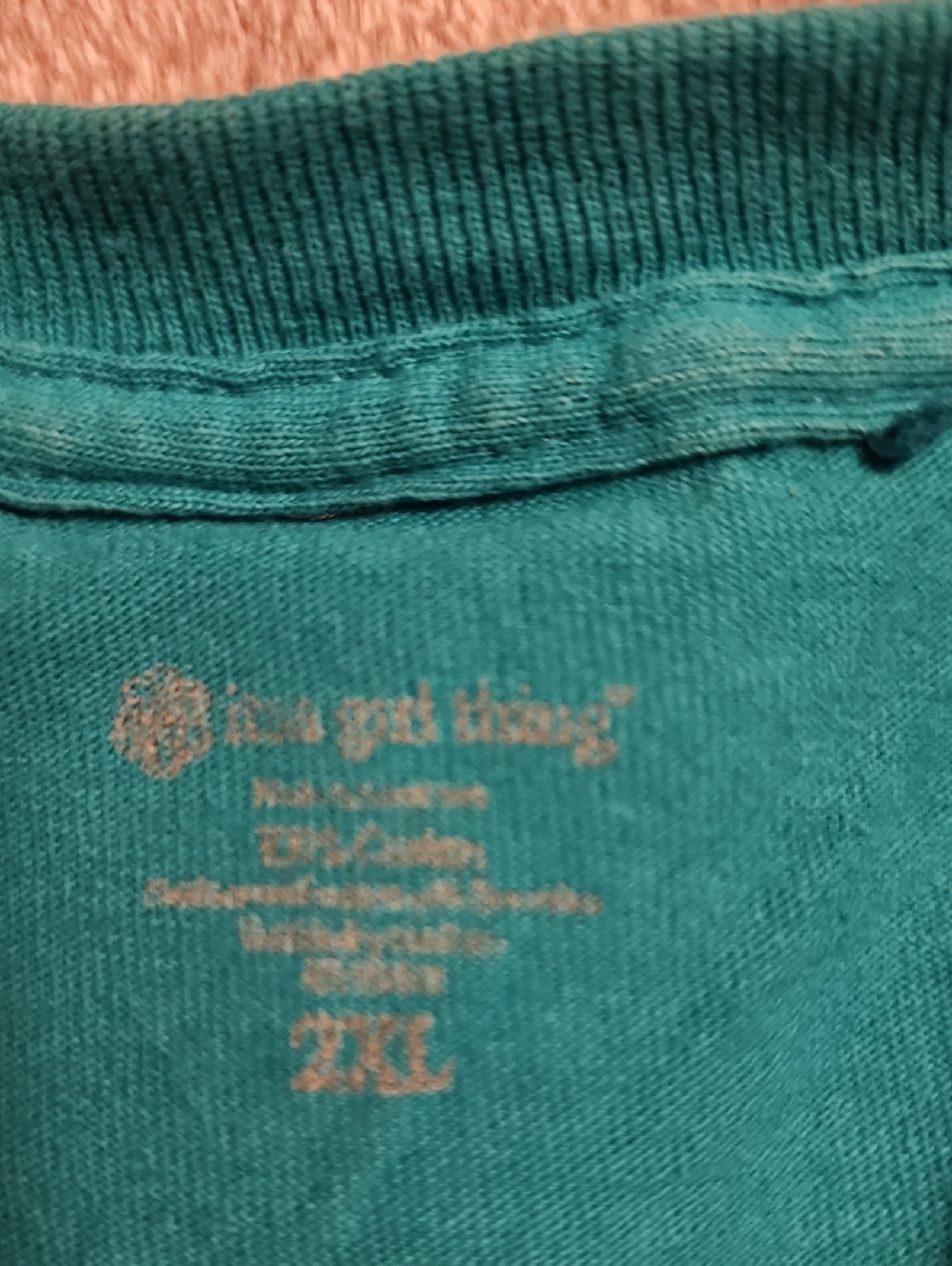 Ladies Its A Girl Thing Teal Crewneck Short Sleeve Shirt - Casual Everyday Tee - Picture 3 of 4